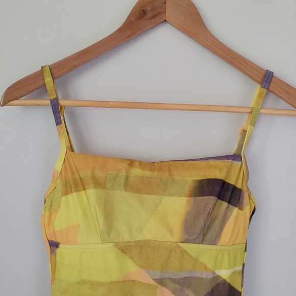 Rasurel Swimsuit One Piece Size Small Yellow Abstract Print - Picture 5 of 14